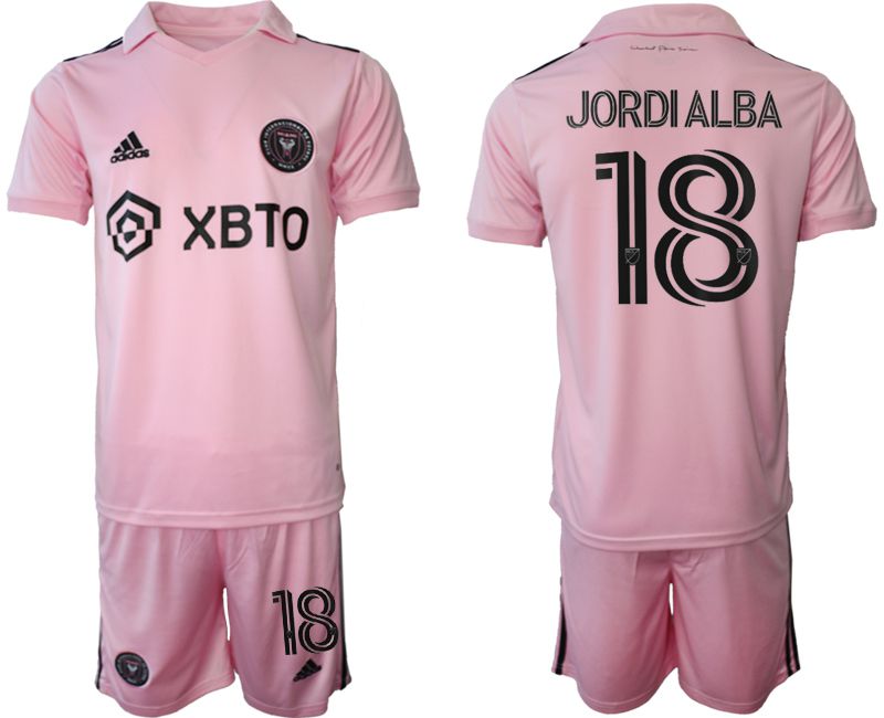 Men 2023-2024 Club Inter Miami CF home pink #18 Soccer Jersey->inter milan jersey->Soccer Club Jersey